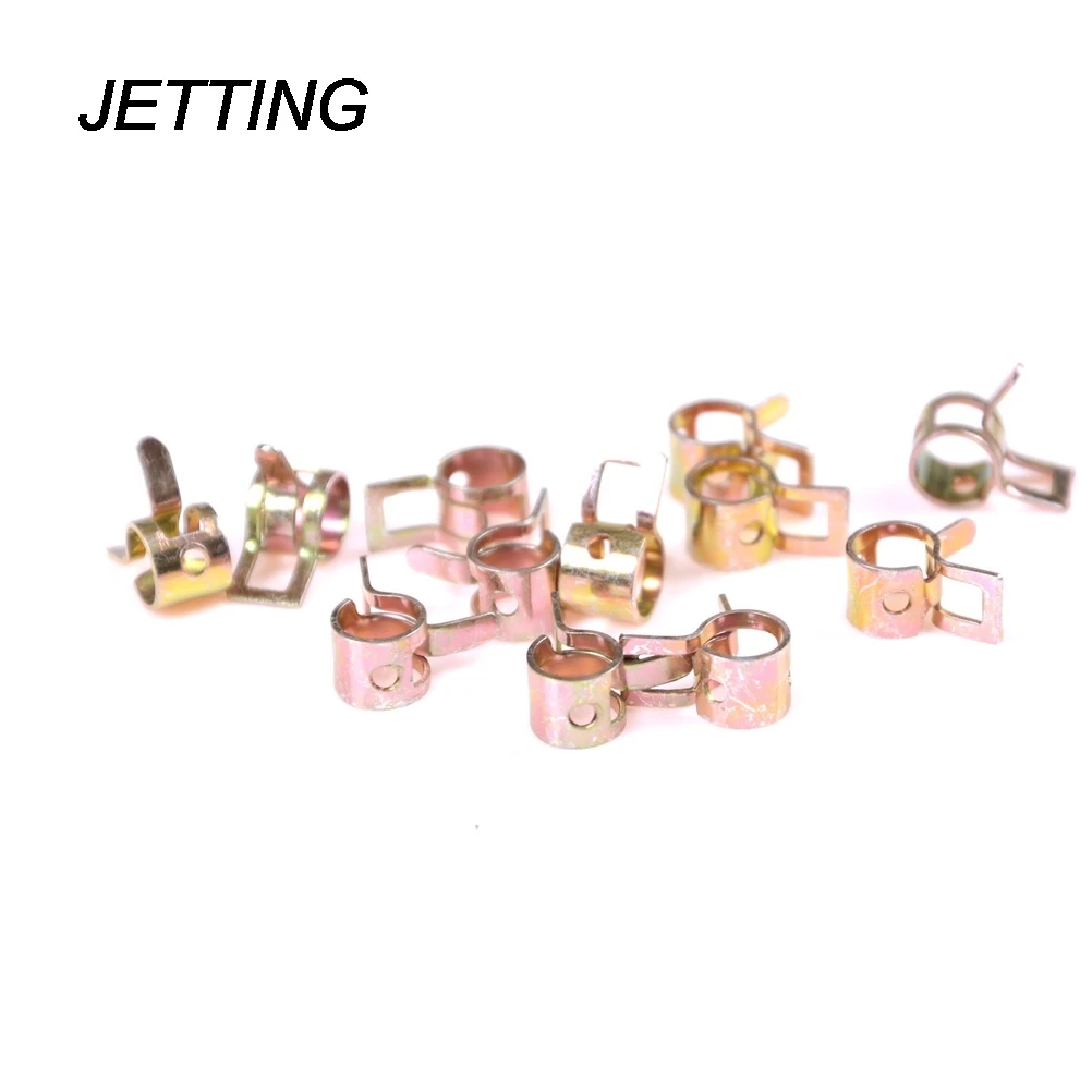 JETTING 10 шт Мотоцикл 5 мм пружинный зажим вакуумное топливо шланг линия силиконовая