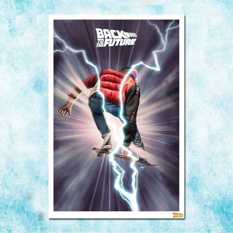 Популярный Шелковый постер к мотивам фильмов Назад в будущее печать на холсте 13x20
