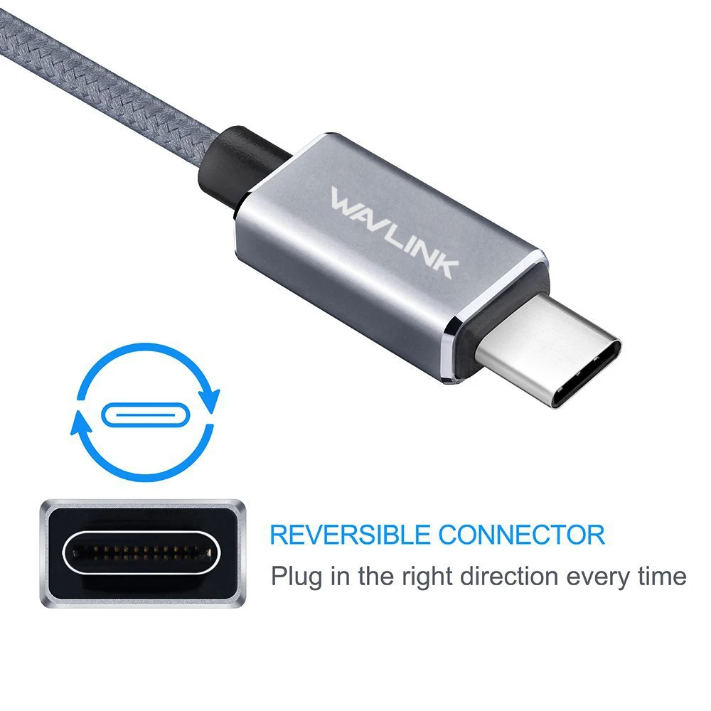 Кабель для передачи данных Wavlink USB C Type 3 0 фотокабель кабель быстрой зарядки