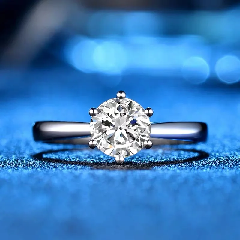 Classic 9K White Gold 1ct 2ct 3ct Fashion Moissanite Diamond Ring jewelry Wedding Party Engagement Anniversary Ring
