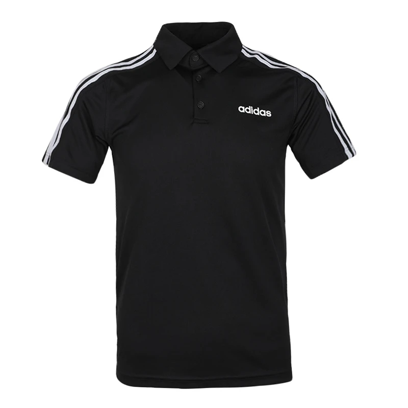 Новое поступление Adidas D2M 3S Polo Для мужчин поло из чистого полиэстера с коротким рукавом спортивный костюм