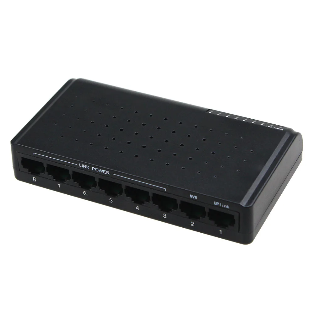 Горячая 100 Мбит/с IEEE802.3x 8 портов S POE коммутатор мощность по Ethernet сетевой коммутатор Ethernet для ip-камеры VoIP телефон AP устройства - Цвет: no power