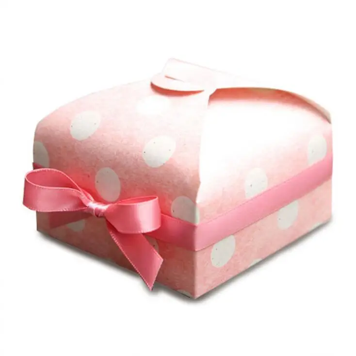 pink dot Горошек зеленый цветок розовый Пейсли бумажная коробка для украшения бумажные пакеты для конфет Свадебная коробочка для сладостей украшения выпечки - Цвет: pink dot