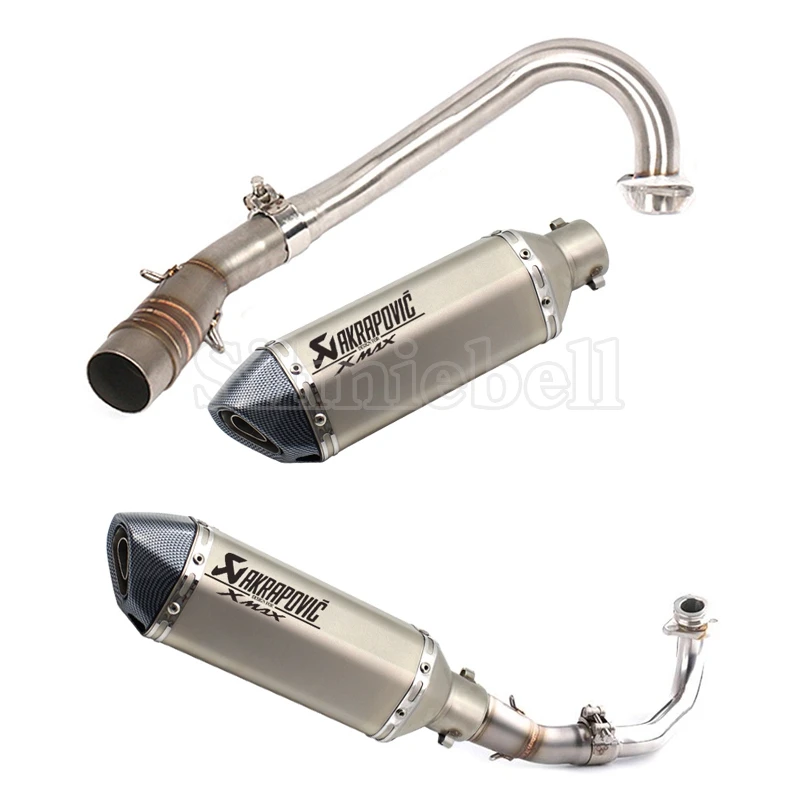 Akrapovic выхлопная труба мотоцикла Xmax 250 Xmax 300 без шнуровки Модифицированная выхлопная труба и труба розовая система для YAMAHA Xmax скутеры Серии