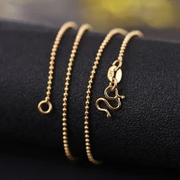 st kunkka diy rope gold color chain necklace for pendant women chokers collar round beads chain yellow gold color filled jewelry