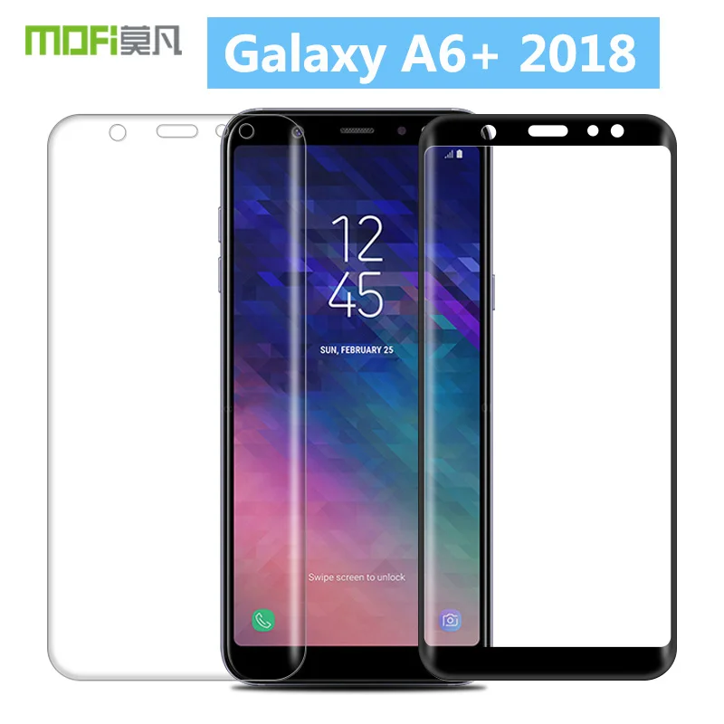 Для Samsung Galaxy A6 + 2018 MOFi 3D изогнутое закаленное стекло с полным покрытием Защитная