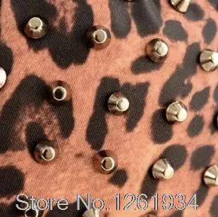 2015 hot canvas women backpack leopard print school bag rivet shoulder female travel bookbag for teenagers | Багаж и сумки