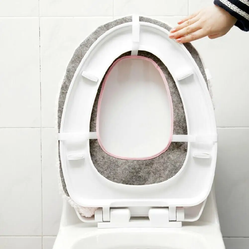 Уплотненный чехол для унитаза с милым мультяшным животным серии Подушка зимнего