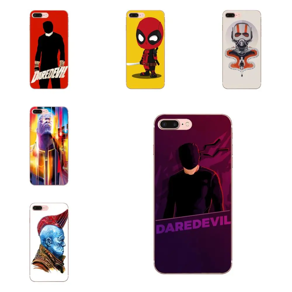 Чехол из ТПУ для Xiaomi Redmi Mi Note 7 8 9 SE Pro Lite Go Play Marvel Comics Daredevil Thanos|Чехлы-накладки| |