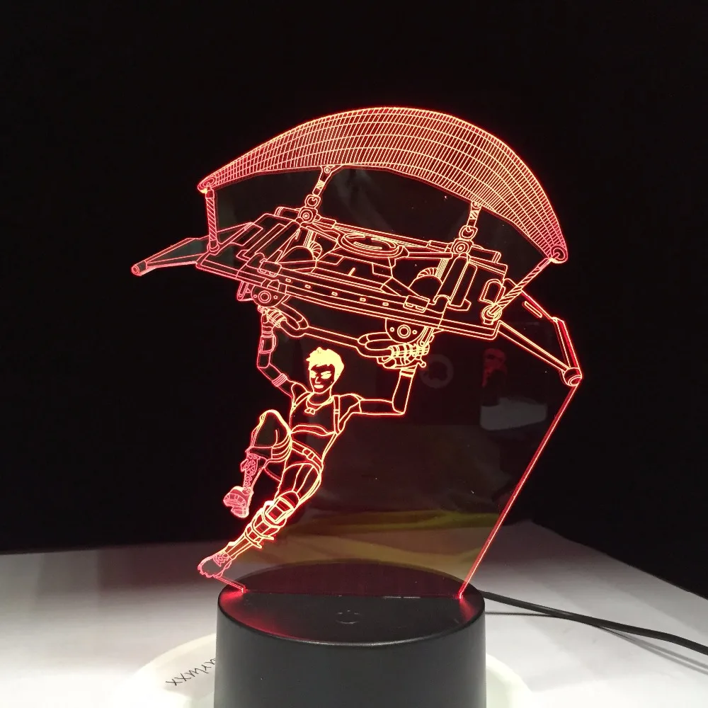 Светодиодный ночник с ракетным пусковым устройством, боевое 3D освещение, 7 цветов, для украшения дома в спальню, детские подарки, Прямая поставка