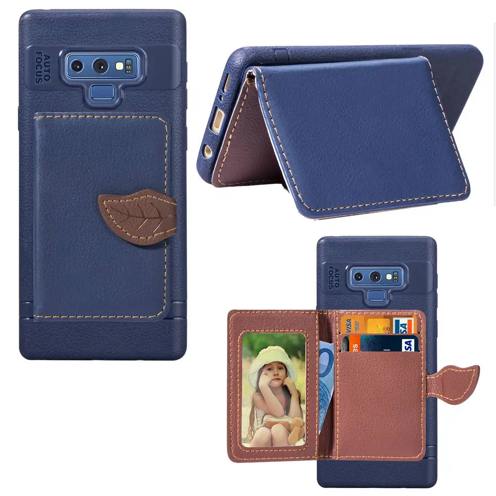 Для Samsung Galaxy J4 J6 A6 A8 2018 чехол силиконовый кожаный кошелек для S8 S9 PLUS S7 Coque Note 8 9