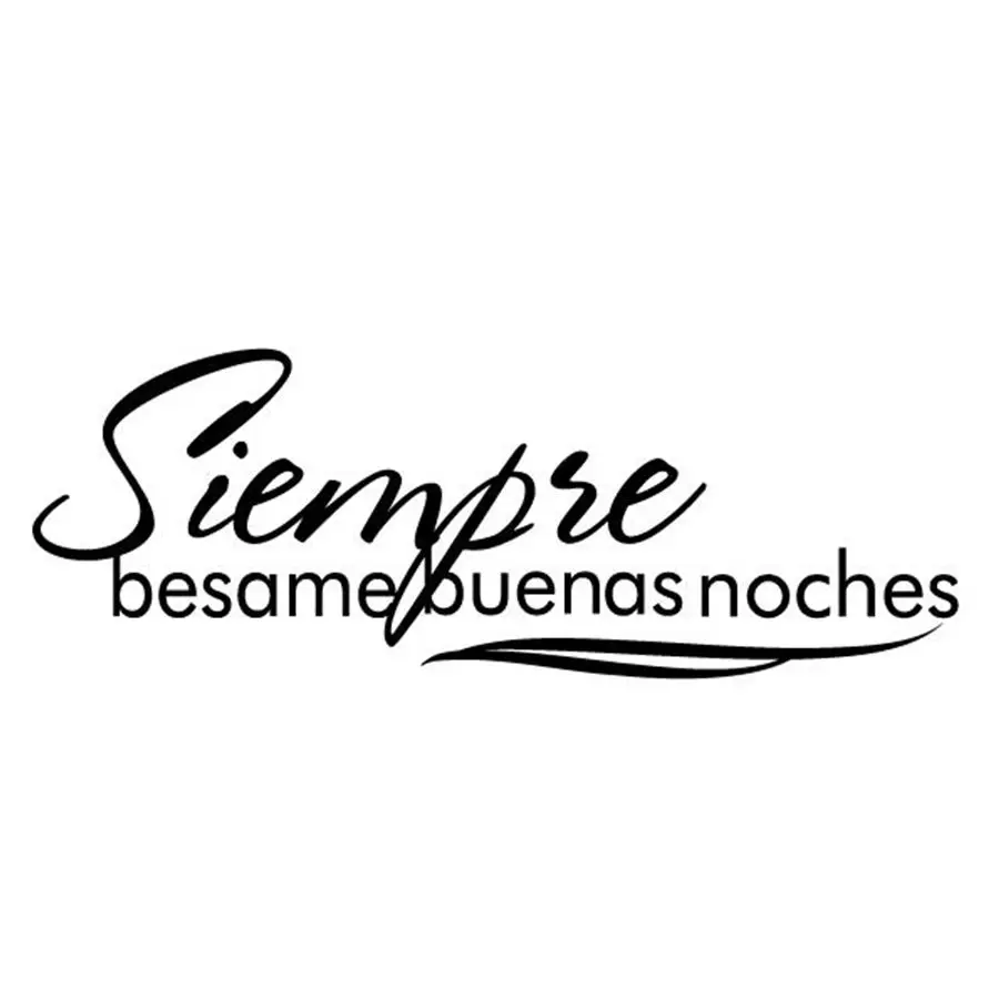 

free shipping Siempre Besame Buenas Noches Spanish Vinyl Decal bedroom Wall Sticker decor,spa3004