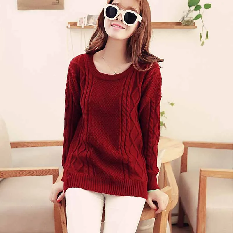 2018 New korean loose Sweater coat women O-Neck Pullover fashion office lady Outwear knitwear jacket | Женская одежда