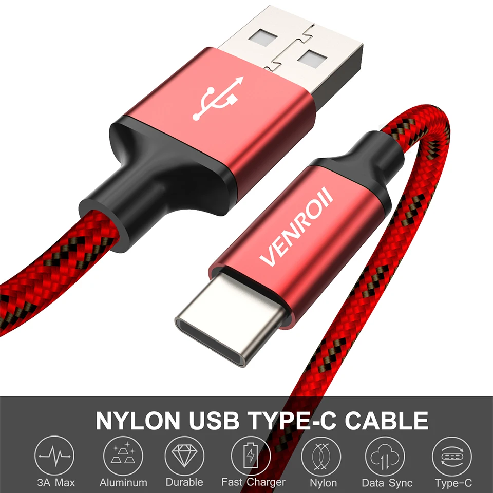4 шт. в упаковке usb type-C кабель для samsung Galaxy Note 9 S10 S9 S8 1,2 м 2 м 3 м 5 м провод для быстрого заряда мобильного телефона Kable для Xiaomi Redmi
