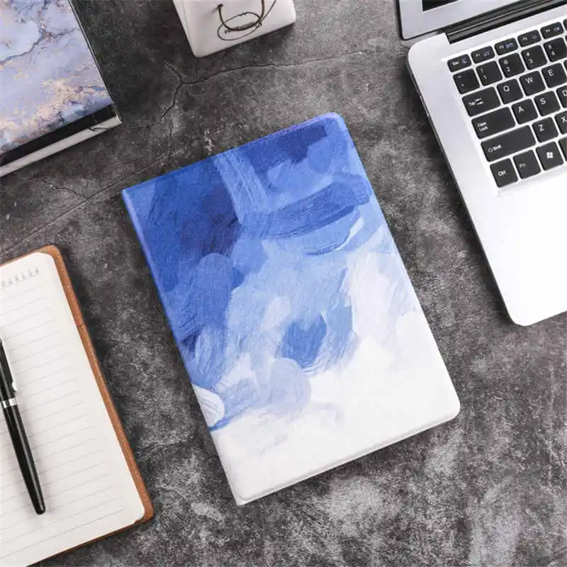 Blue 9,7 '' тонкий чехол для iPad Air 1 Air 2 Чехол с мраморной застежкой A1474 A1566 умный чехол-подставка из полиуретана для iPad Air 1 Air 2 чехол с мраморной отделкой - Цвет: Blue