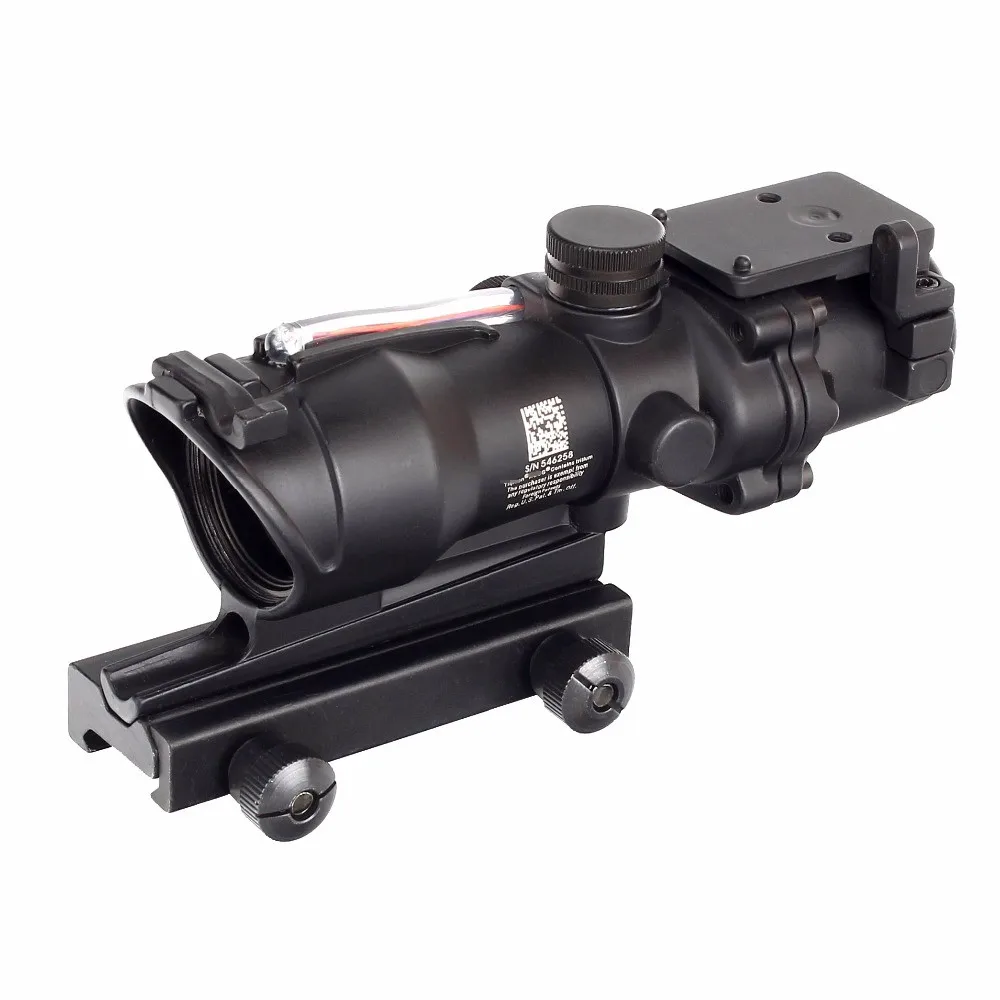 Ohhunt Охота ACOG 4X32 настоящий волоконный оптика Chevron BDC сетки красный зеленый прибор
