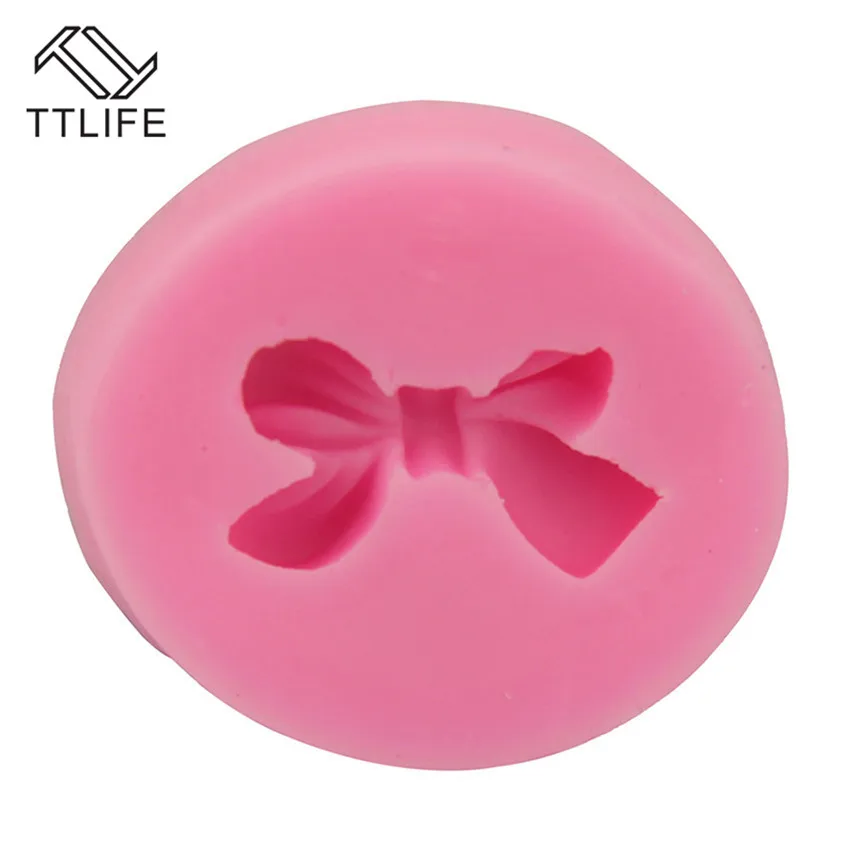 TTLIFE розовый галстук-бабочка форма банта 3D силиконовый для торта мастики формы