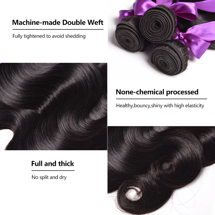 Бразильские волнистые человеческие волосы пучки Remy Weave 1 шт. для наращивания