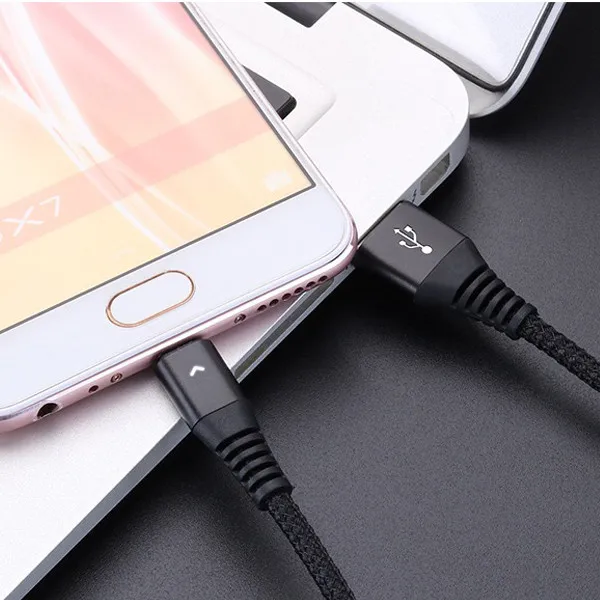NOHON Micro USB Led кабель для передачи данных для samsung Galaxy S7 S6 huawei Xiaomi Redmi Note 4 4X мобильный телефон 2.4A кабели быстрой зарядки 1,2 м - Цвет: Black