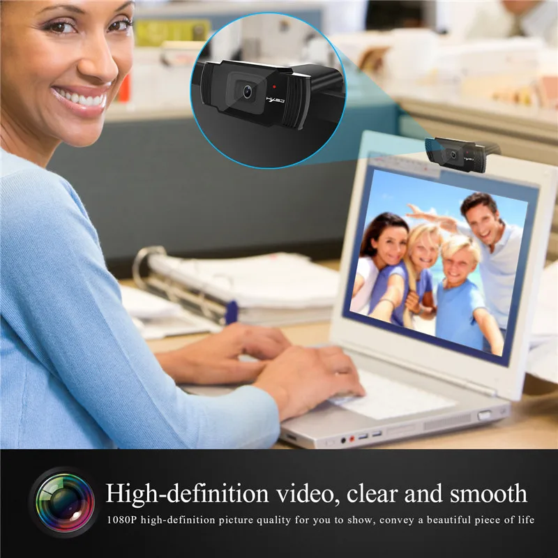 YCTech веб камера компьютерная поддержка 720P 1080 видеозвонков Автофокус HD камеры для