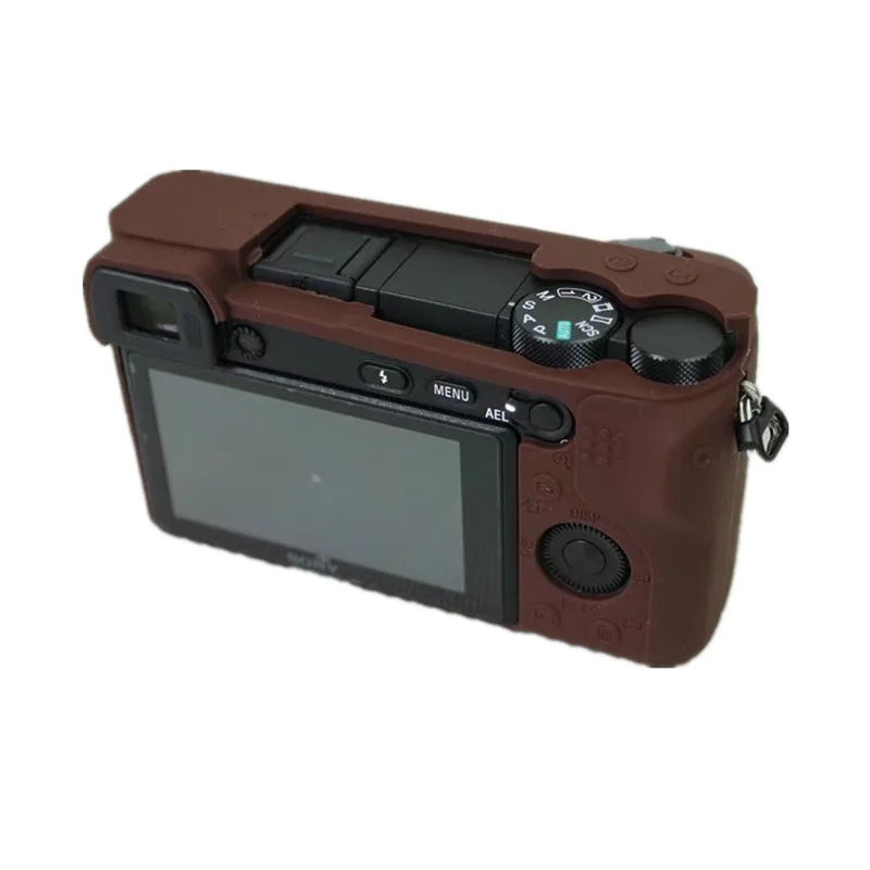 Мягкий силиконовый резиновый чехол для корпуса камеры Sony A6500 защитный черный