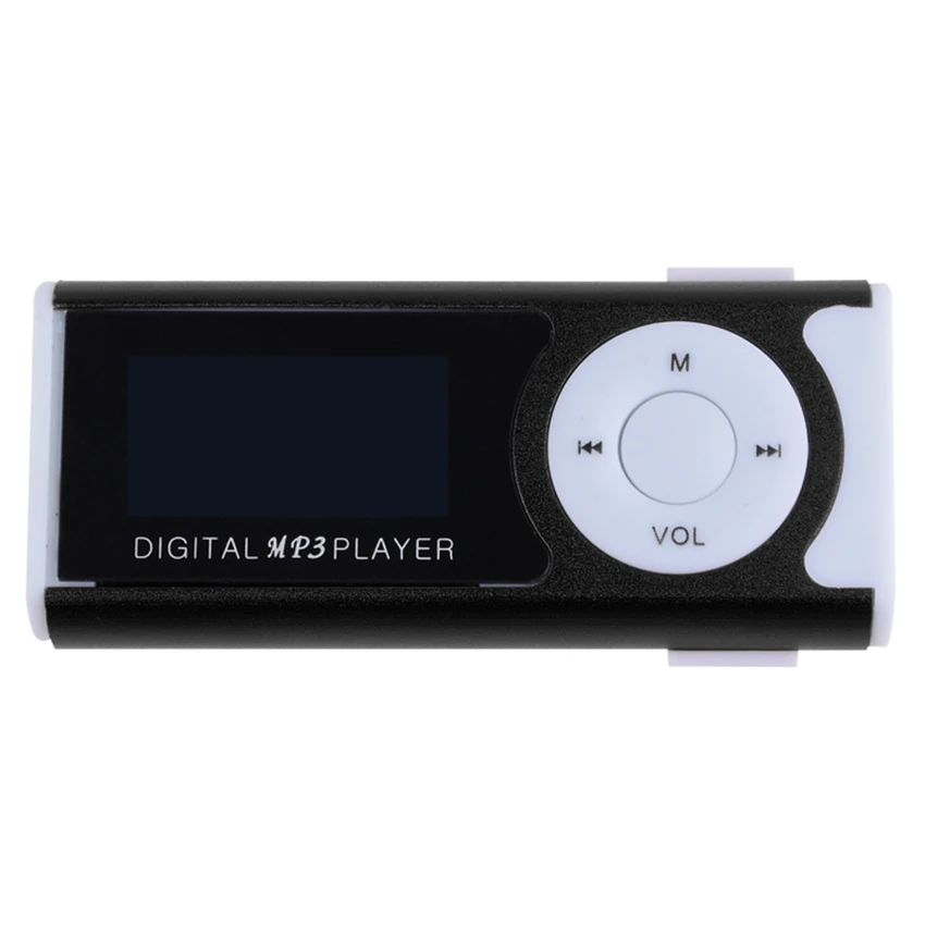 Мини mp3 плеер с клипсой слот для Mp3 TF карты со светодиодным фонариком + наушники