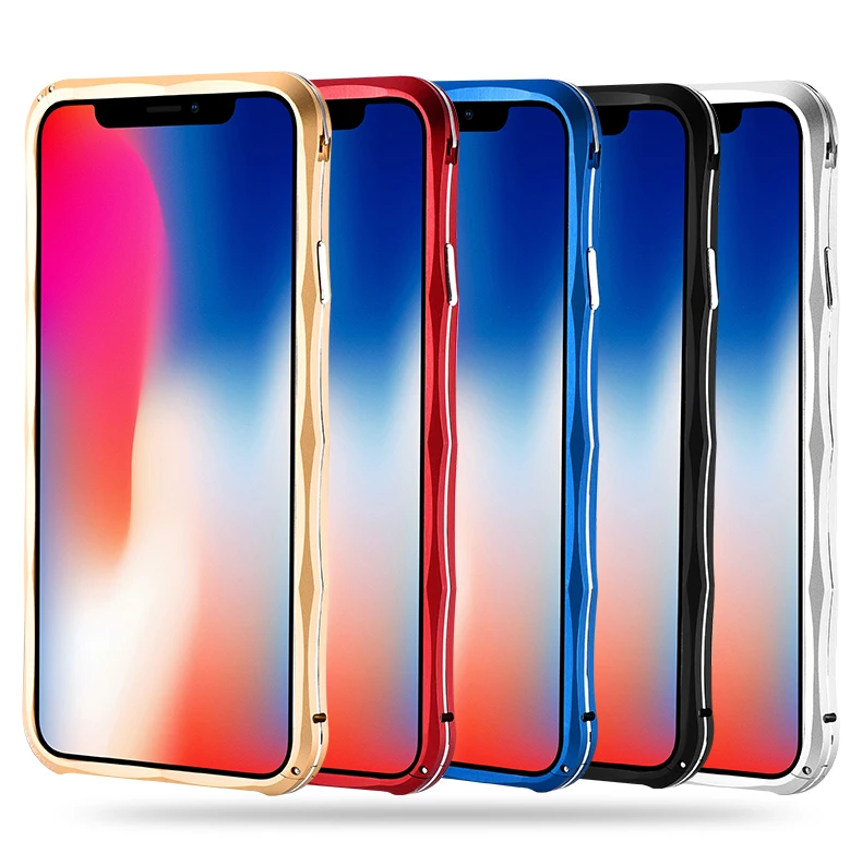 Бампер iMatch, чехол для iPhone X, роскошная Бриллиантовая форма, Алюминиевый металлический Невидимый бампер с подставкой для iPhone X, чехол для телефона s