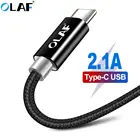 Кабель OLAF USB Type-C для быстрой зарядки смартфонов Android передача данных Синхронизация зарядное устройство нейлоновый шнур для Samsung Galaxy S9 S8 + Note 9 8