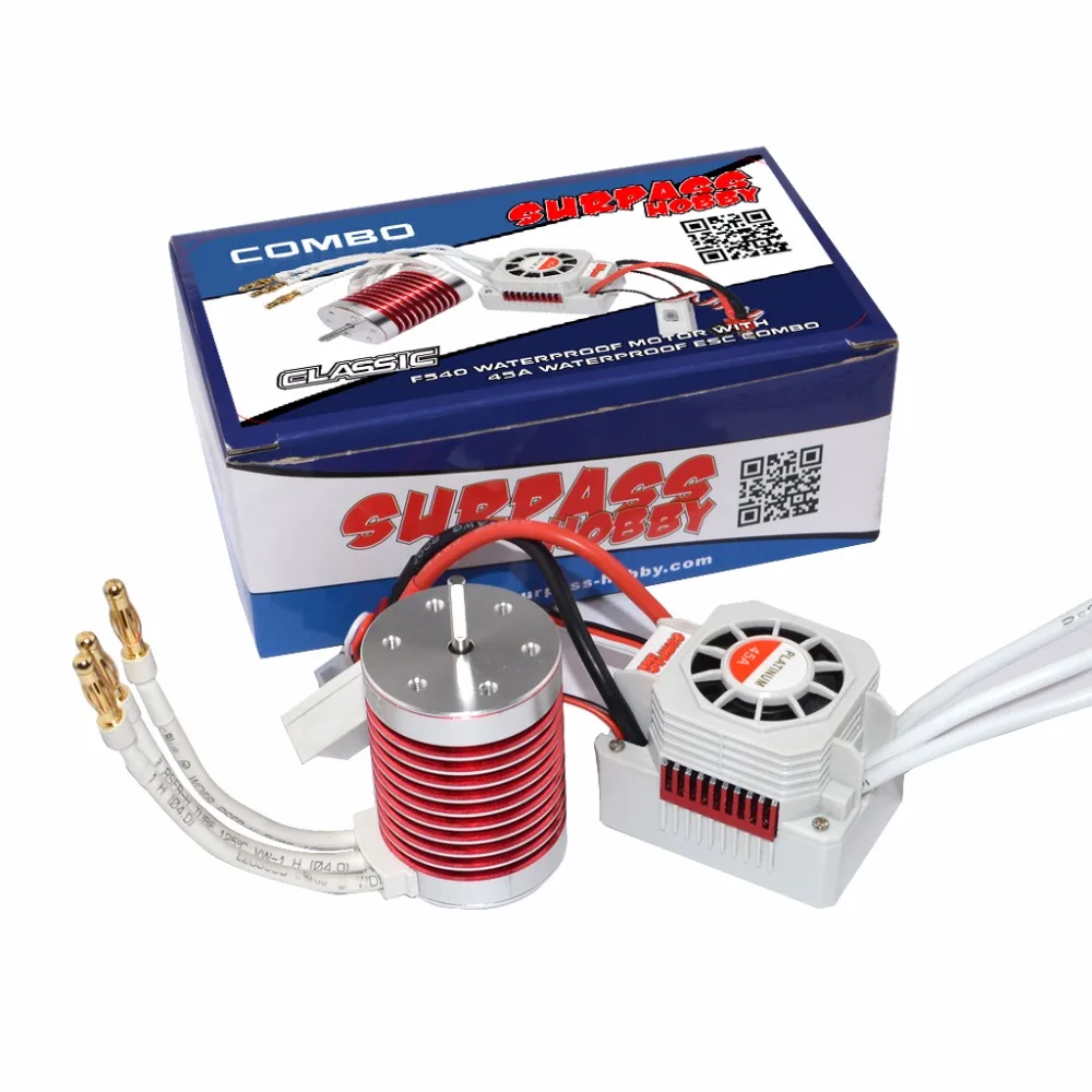 SURPASS HOBBY Platinum набор Водонепроницаемый F540 3800KV/3930KV/4370KV бесщеточный двигатель с 45A ESC