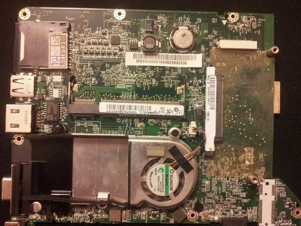 Материнская плата для ноутбука Acer mini Aspire one ZG5 A150 N270 MBS0506001 DA0ZG5MB8F0 100% TSTED|motherboards for