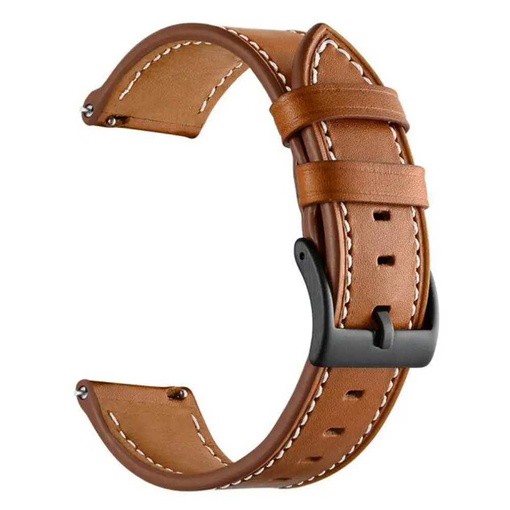 20 мм ремешок для часов верхний слой кожа натуральная часы Garmin Vivoactive 3/Vivomove HR #
