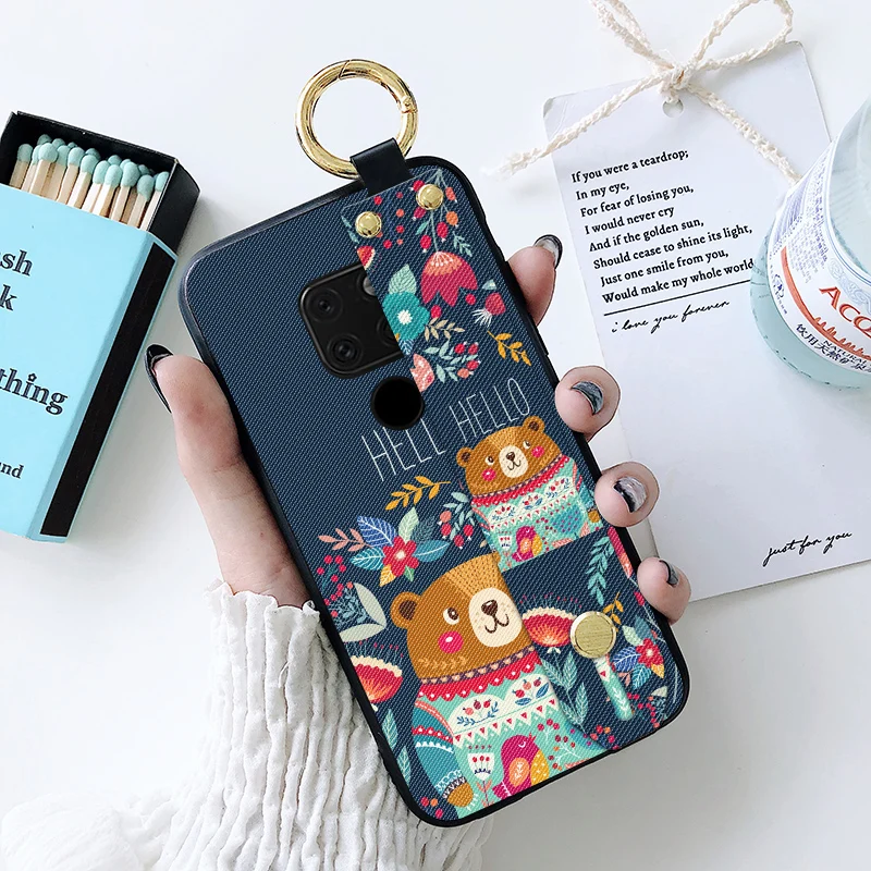 Чехлы с ремешком на запястье для Huawei Mate 20 Lite 20X кольцо Подставкой Мягкий чехол из