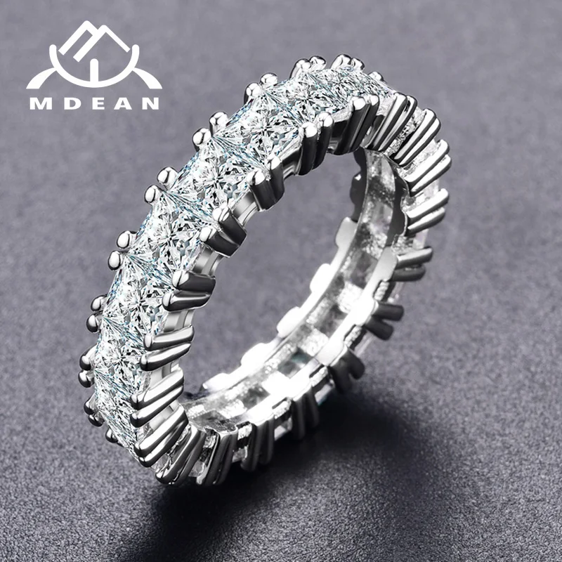 Обручальные кольца MDEAN из белого золота для женщин обручальное кольцо Женское