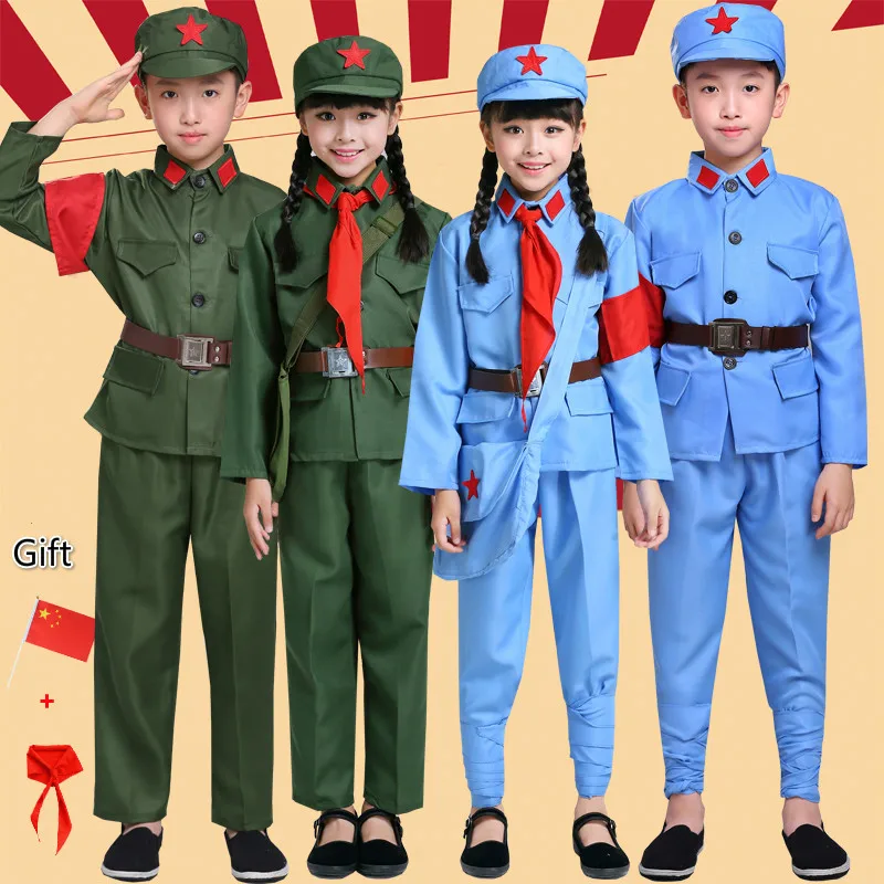 Детская восьмая армейская Одежда для взрослых красная сценическая одежда