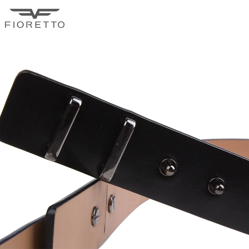 

Fioretto Stylish Ladies Leather Belt for Dress Premium Cowhide Fashion Women Belt without Buckle Wide Waistband Punk Belts