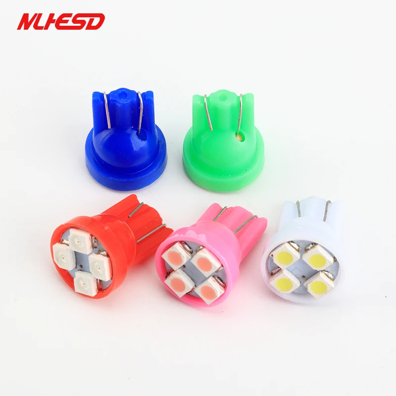 100 шт 6V 6 3 V 12V автомобильный светодиодный T10 194 168 W5W 1210 4 SMD белого и синего цвета