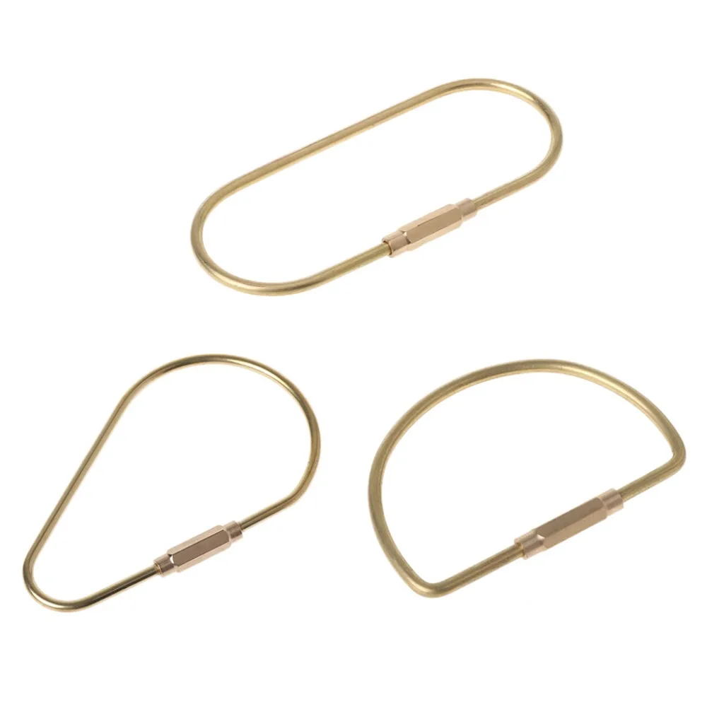 

Outdoor Brass Carabiner Keychain Hiking Camping Hang Hook Buckle Car Key Ring