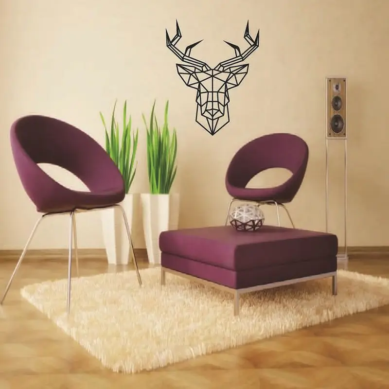 

Geometric Deer Vinyl Wall Stickers Removable Waterproof Specia Animal Poster Wall Decals Wall Stickers For Kids Room SA001B