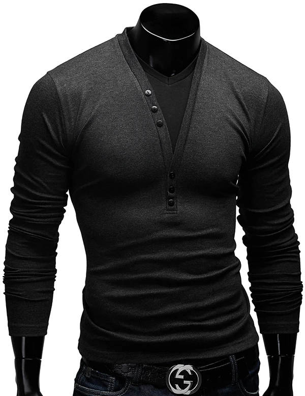 Мужские топы 2018 футболка с длинным рукавом v-образным вырезом Мужская Camisetas Pure Fake