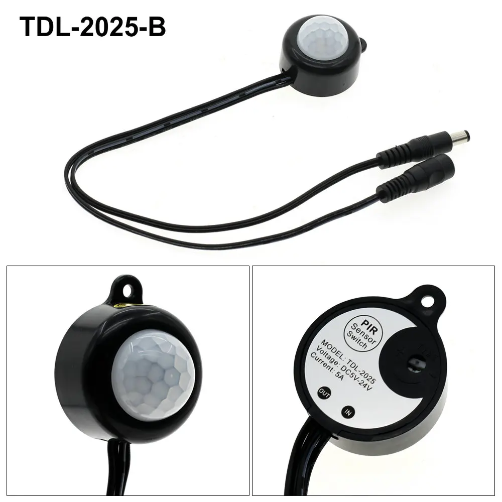PIR датчик движения переключатель DC12-24V 6A/5A человеческого тела Инфракрасный датчик переключатель для светодиодной ленты
