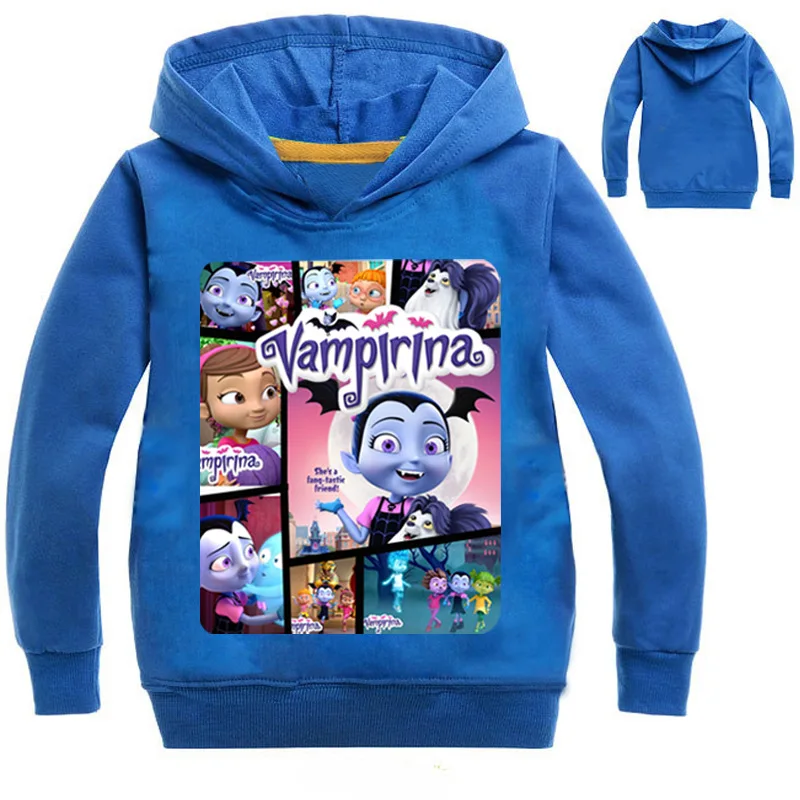 Толстовки с длинными рукавами на весну-осень Vampirina футболки для девочек, детская верхняя одежда, толстовки детская одежда
