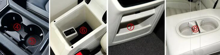 

Car Anti-Dirty Pad Door Groove Gate Slot Cup Armrest Storage Pad Anti-Slip Mat For Lamando