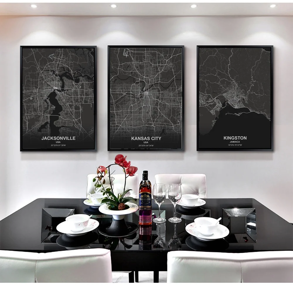 Постер Джексонвилл Канзас Сити Кингстон Ла Пас Лас Вегас Художественная Картина