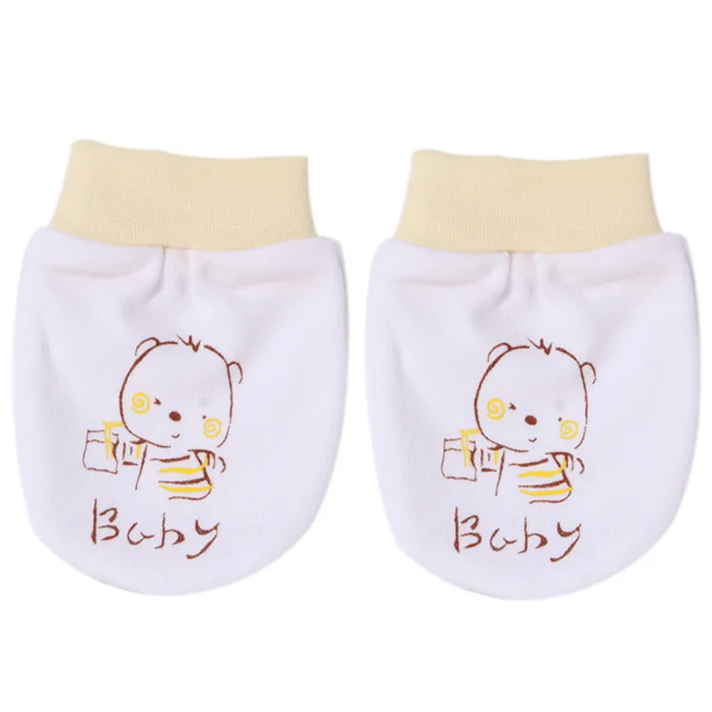 Soft Cartoon Pattern Anti-grasping Gloves Four Seasons Newborn Safety For Protection Face Baby Mitten | Детская одежда и обувь