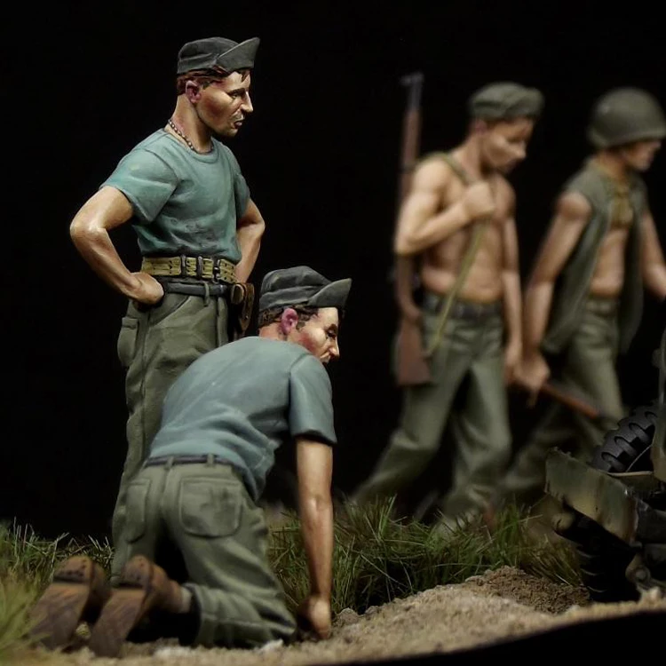 1/35 морской пехоты США механика Вторая мировая война смола модели солдат GK