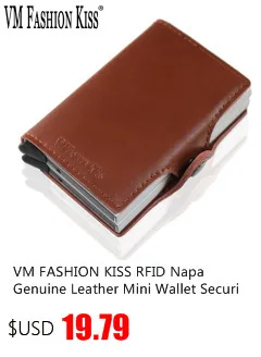 VM модный известный мужской кошелек KISS RFID авиационный алюминиевый тонкий металлический бумажник для карт мини зажим для денег держатель для кредитных карт ID