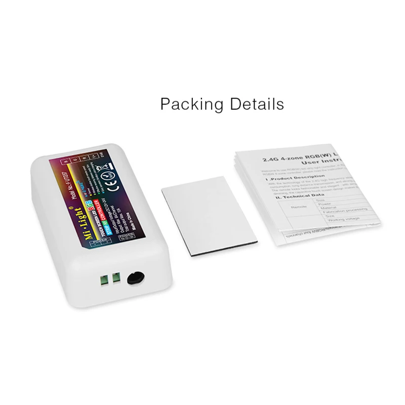 

Mi Light FUT037 Wireless 2.4G 4-Zone RF Wireless RGB LED Controller for Flexible 5050 3528 RGB Led Strip Light
