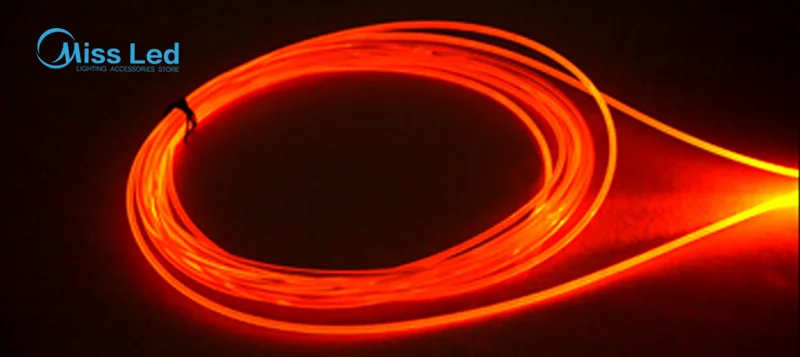 Оптовая продажа светодиодный волоконно оптический кабель 100 м/рулон 2 мм PMMA