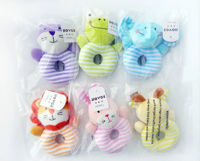 Newborn Baby Toys 1Pc Cartoon Animal Elephant Boy Girl Rattles Hand Bell Infant Toddler Plush jouet enfant 0-12 Months |