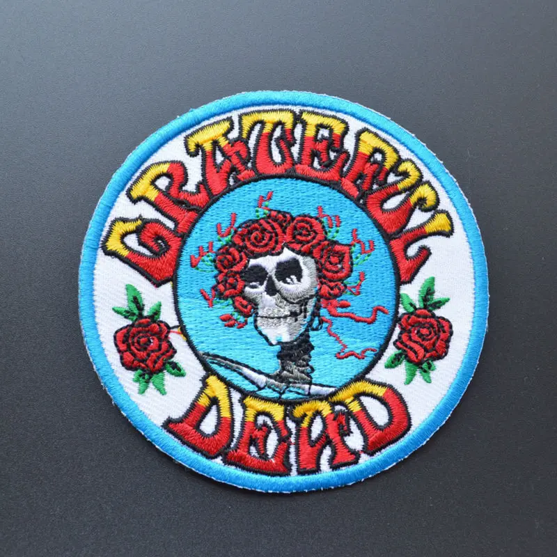 8 5 см &quotgrateful dead&quot череп нашивка аппликации мотоциклы для байкеров значок 1 шт. |